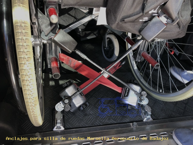 Sujección de silla de ruedas Marsella Aeropuerto de Badajoz